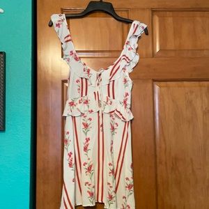 White and orange dress NWOT